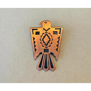 Vintage Bell Trading Copper Thunderbird Eagle Brooch Pin Native Southwestern
